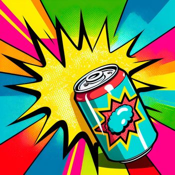 Pop art style soda. High quality illustration