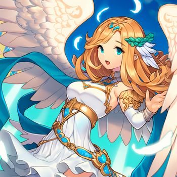 Beautiful angel girl in anime style. High quality illustration