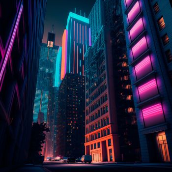 Beautiful futuristic city of the future, high technology city. High quality illustration