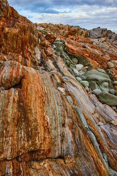 Image of Endless layers of rock on Maine coast