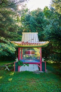 Image of Pagoda at entrance to Tibetan Mongolian Buddhist shrine