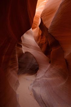 Sandstone wall in Lower Antelope Canyon, Arizona