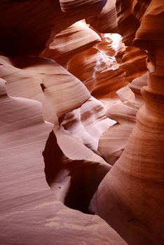 Sandstone wall in Lower Antelope Canyon, Arizona