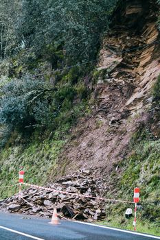 Highway Rock Collapse due to rockslide