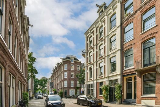 View of street near building with beauty of vegetation outside