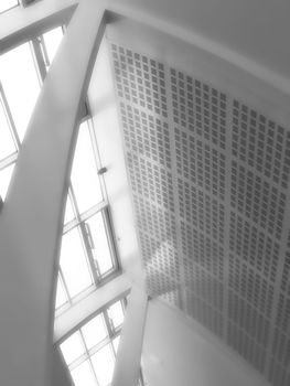 The airport terminal - abstract background. The the airport terminal - abstract architectural details