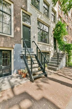 View of street near building with beauty of vegetation outside