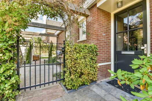 View of street near building with beauty of vegetation outside