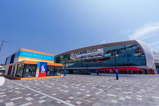MELBOURNE, AUSTRALIA - JANUARY 13: Atmosphere and venue shots ahead of the 2023 Australian Open at Melbourne Park on January 13, 2023 in Melbourne, Australia.