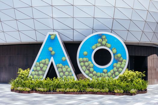 MELBOURNE, AUSTRALIA - JANUARY 13: Atmosphere and venue shots ahead of the 2023 Australian Open at Melbourne Park on January 13, 2023 in Melbourne, Australia.