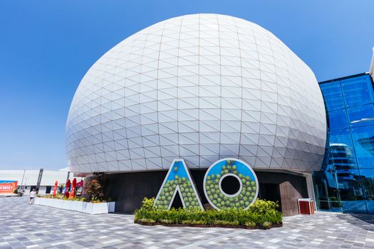 MELBOURNE, AUSTRALIA - JANUARY 13: Atmosphere and venue shots ahead of the 2023 Australian Open at Melbourne Park on January 13, 2023 in Melbourne, Australia.