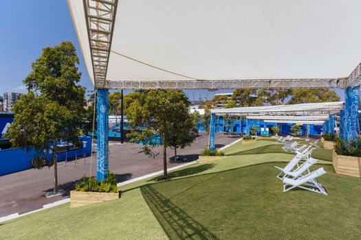 MELBOURNE, AUSTRALIA - JANUARY 13: Atmosphere and venue shots ahead of the 2023 Australian Open at Melbourne Park on January 13, 2023 in Melbourne, Australia.