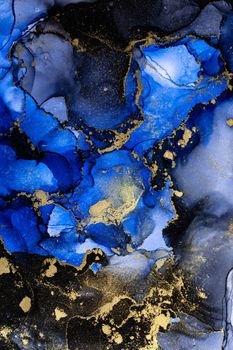 Marble ink abstract art from exquisite original painting for abstract background . Painting was painted on high quality paper texture to create smooth marble background pattern of kintsuki ink art .