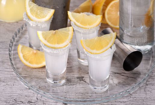Freshly squeezed lemon juice paired with vodka offers a sophisticated twist on the drink. Serve in shots with salt.