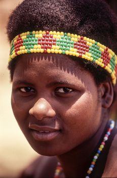 Zulu people at the Shakaland Zulu Village, Nkwalini Valley, Kwazulu Natal, South Africa.