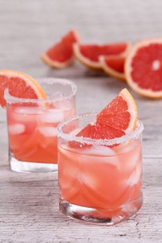 Refreshing Organic Grapefruit Tequila Cocktail in a glass