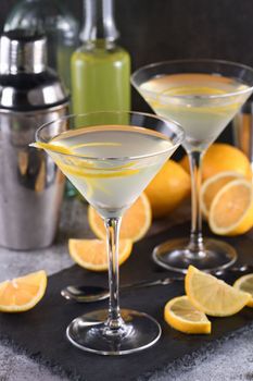 Lemon drop martini with zest offers a sophisticated twist to a cocktail. This light and savory favorite combines vodka, orange liqueur, fresh lemon juice and zest.