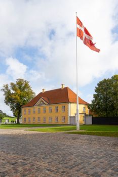 Copenhagen, Denmark. October 2022. panoramic view of the Kastellet, a 1600 star fortress with ramparts and a museum that regularly organizes concerts and events.