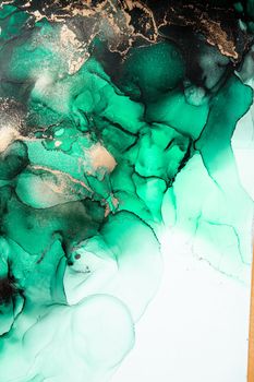 Marble ink abstract art from exquisite original painting for abstract background . Painting was painted on high quality paper texture to create smooth marble background pattern of kintsuki ink art .