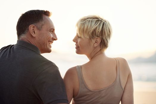 The beauty of love and nature. a mature couple enjoying a day at the beach