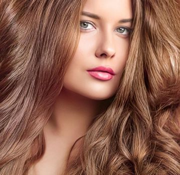 Hairstyle, beauty and hair care, beautiful woman with long natural brown hair, glamour portrait for hair salon and haircare brand