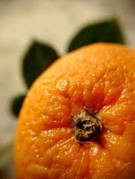 Macrophotography. Ripe orange close-up.Texture or background