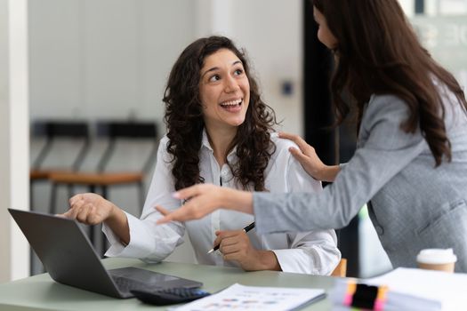 Business advisers are gathering to assess and debate the issue as it appears on the financial report. Financial counselor, investment consultant, and accounting concept.