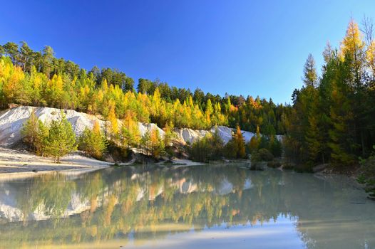 Autumn landscape. Beautiful colorful nature in autumn time. Czech Republic - seasonal background