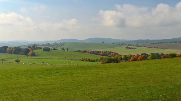 Autumn landscape. Beautiful colorful nature in autumn time. Czech Republic - seasonal background