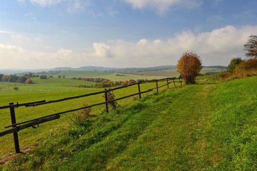 Autumn landscape. Beautiful colorful nature in autumn time. Czech Republic - seasonal background