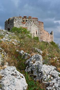 South Moravia - Palava - wine region in the Czech Republic. Ruins of an old castle. (Devicky-divci castle)