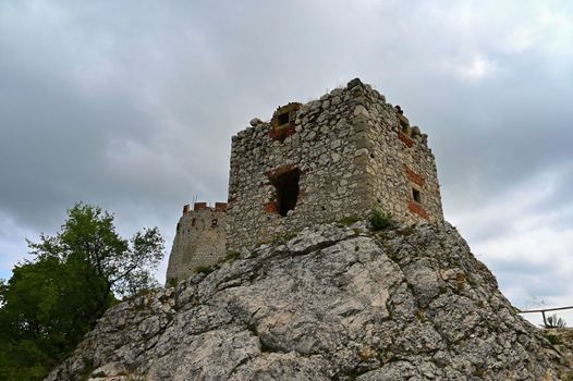 South Moravia - Palava - wine region in the Czech Republic. Ruins of an old castle. (Devicky-divci castle)