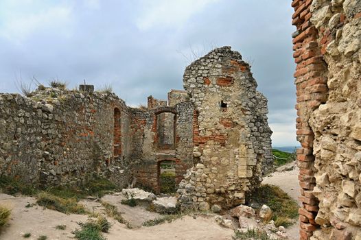 South Moravia - Palava - wine region in the Czech Republic. Ruins of an old castle. (Devicky-divci castle)