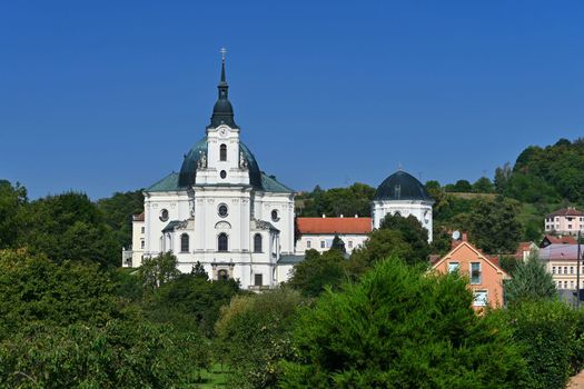 Lysice - A beautiful old castle in the Czech Republic. A summer sunny day and a tip for a family trip, a popular tourist spot.