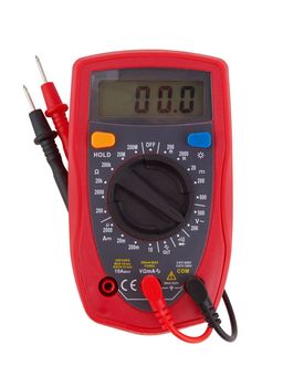 Digital multimeter isolated on a white background