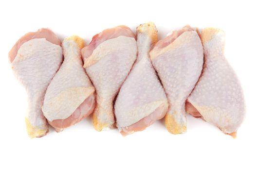 Chicken legs isolated on a white background