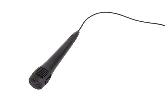 Musical microphone isolated on a white background