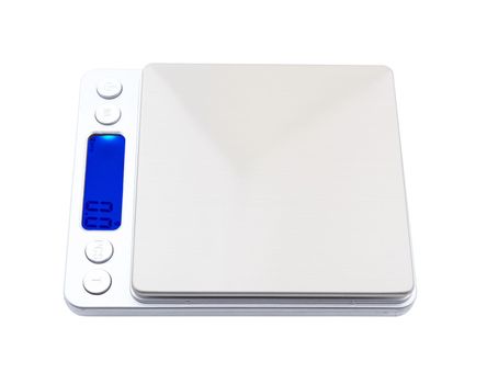 Portable electronic scale isolated on a white background