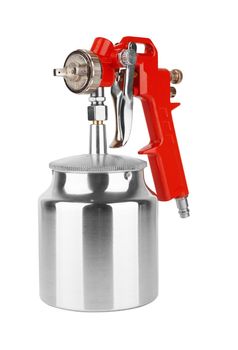 Painting spray gun isolated on white background