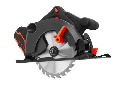 Power tools circular saw cordless isolated on a white background
