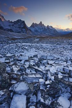 tombstone mountain landscape in yukon