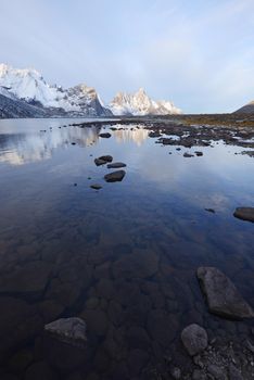 tombstone mountain landscape in yukon