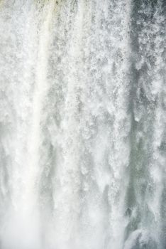 a massive flow of water at Iguassu waterfall