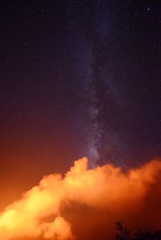 Kilauea Crater at night