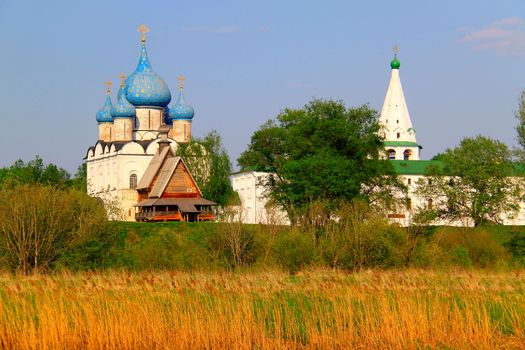 Suzdal medieval village in Golden Ring of Russia, idyllic landscape