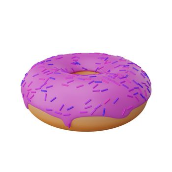 3d rendering of donuts fast food icon