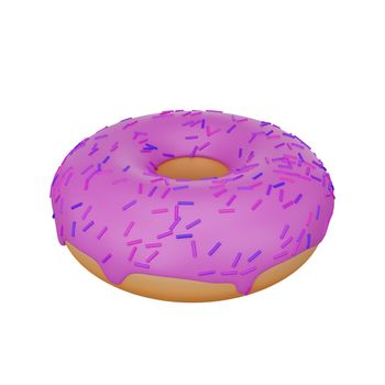 3d rendering of donuts fast food icon