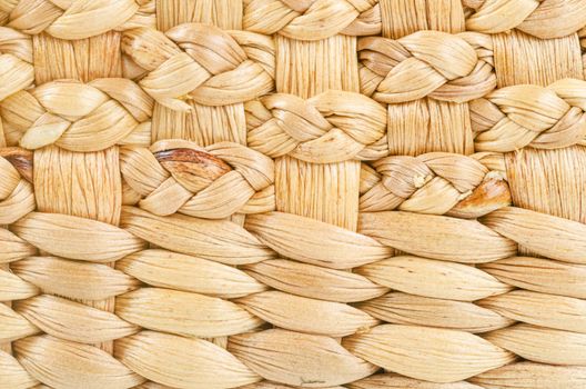 Basketry of water hyacinth ( Eichhornia crassipes ) pattern of weave of water hyacinth for texture and background