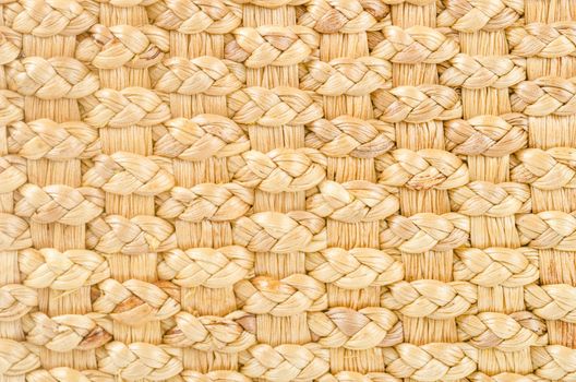 Basketry of water hyacinth ( Eichhornia crassipes ) pattern of weave of water hyacinth for texture and background