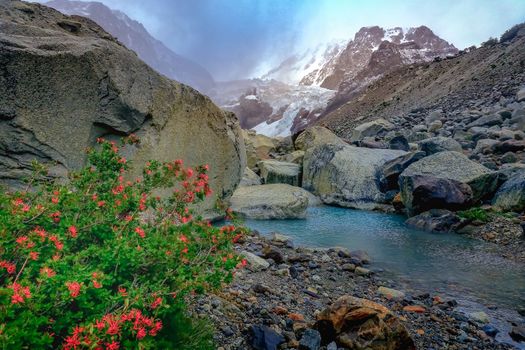 Glacier in El Chalten, Fitz Roy, Patagonia Argentina, Los Glaciares South America